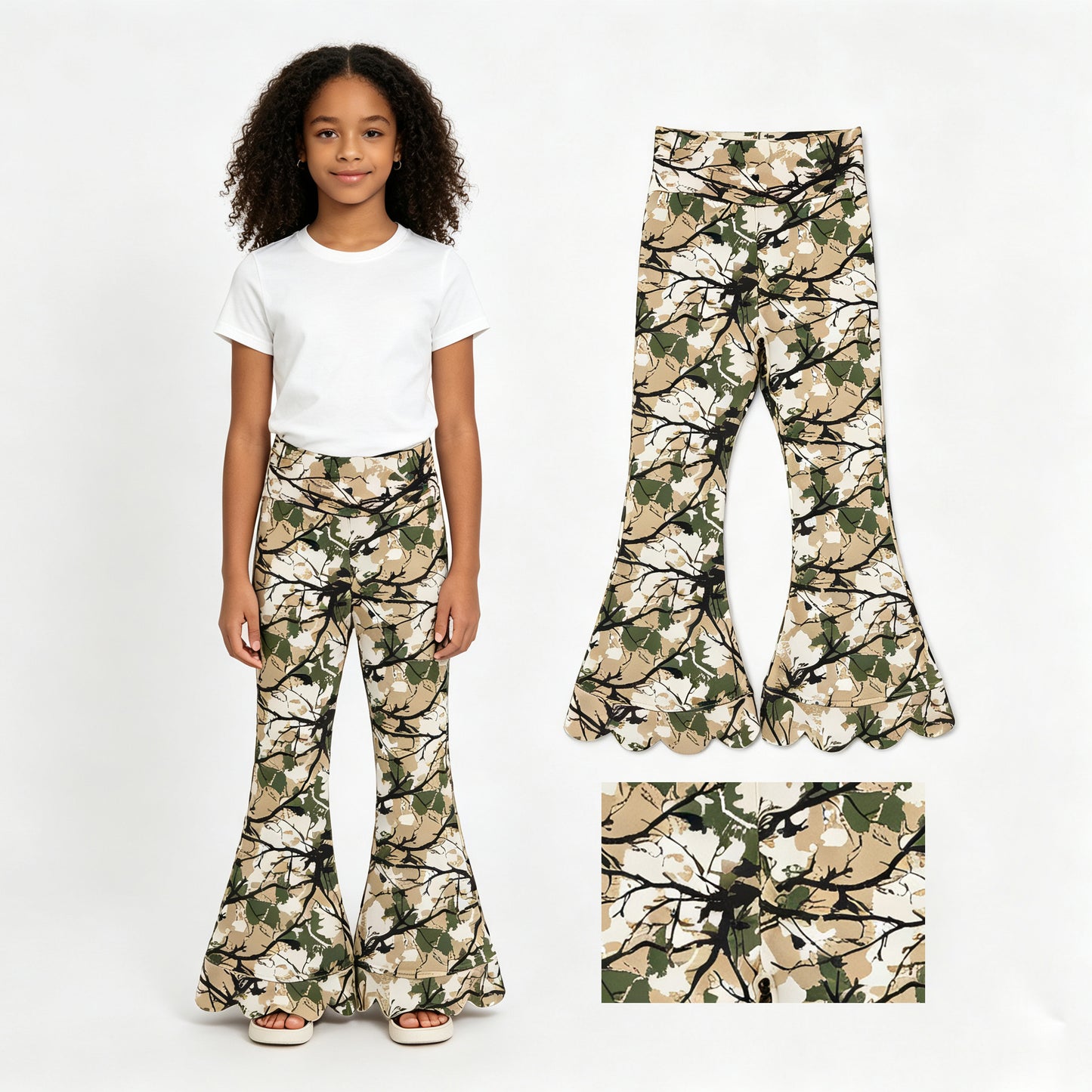 Toddle baby girl camo flare pants