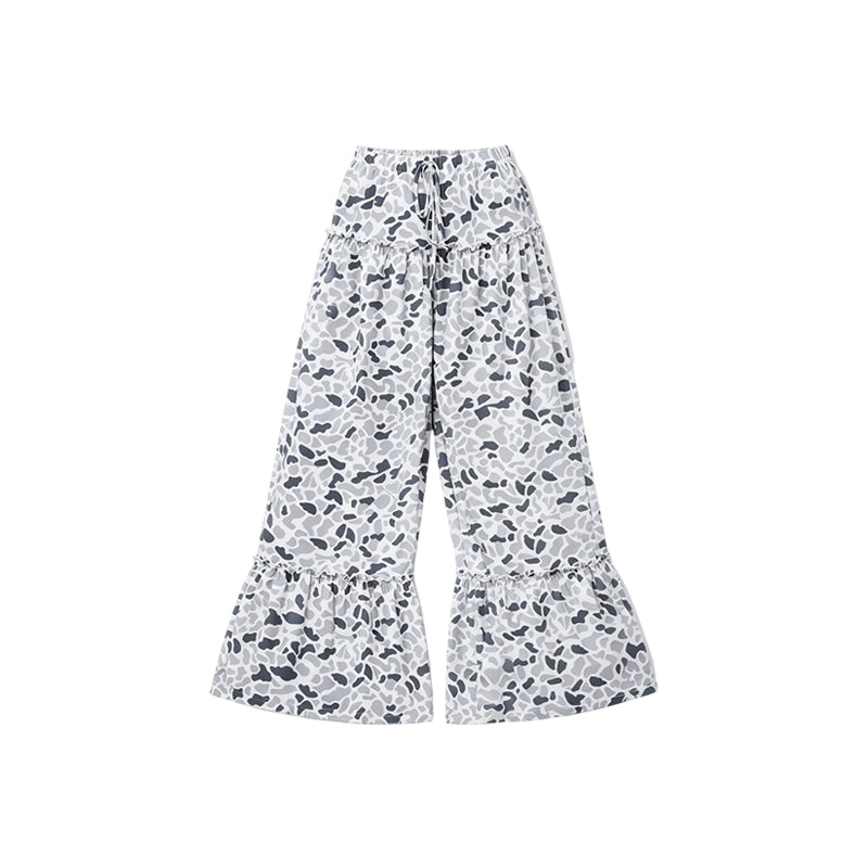 Girls light grey yoga flare pants preorder