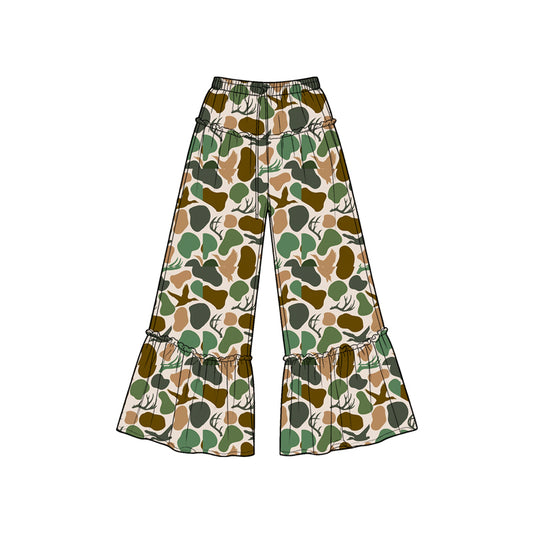 Deer duck camo print girls bell bottoms preorder
