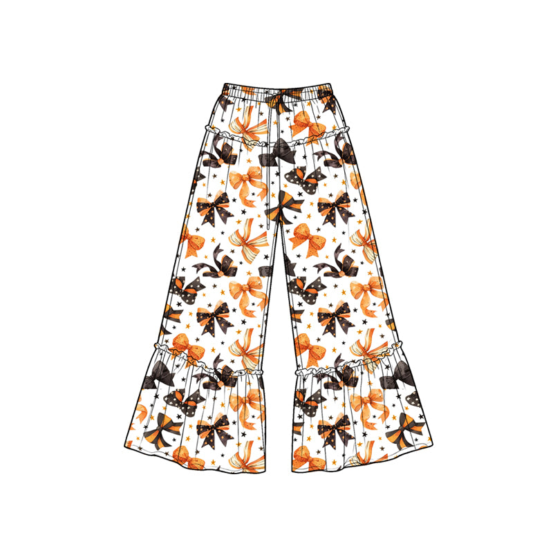 Halloween bow print girls bell bottoms preorder