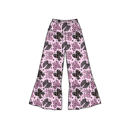 Halloween bow print girls bell bottoms preorder