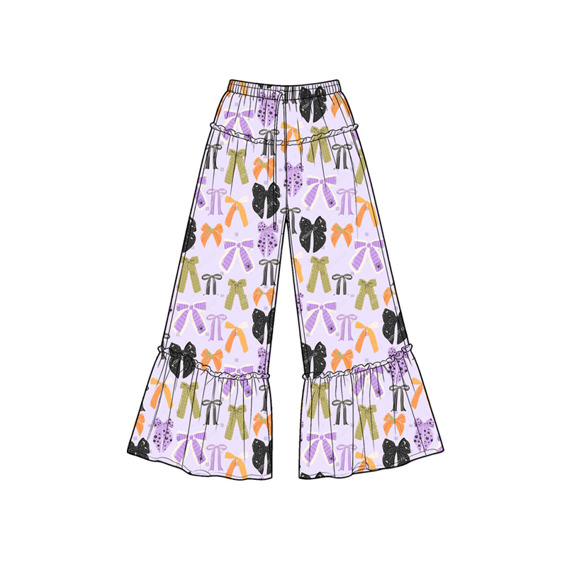 Halloween bow print girls bell bottoms preorder