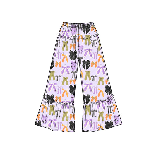 Halloween bow print girls bell bottoms preorder