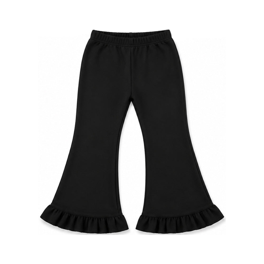 Solid black girls sweatshirt fabrics bell bottoms preorder