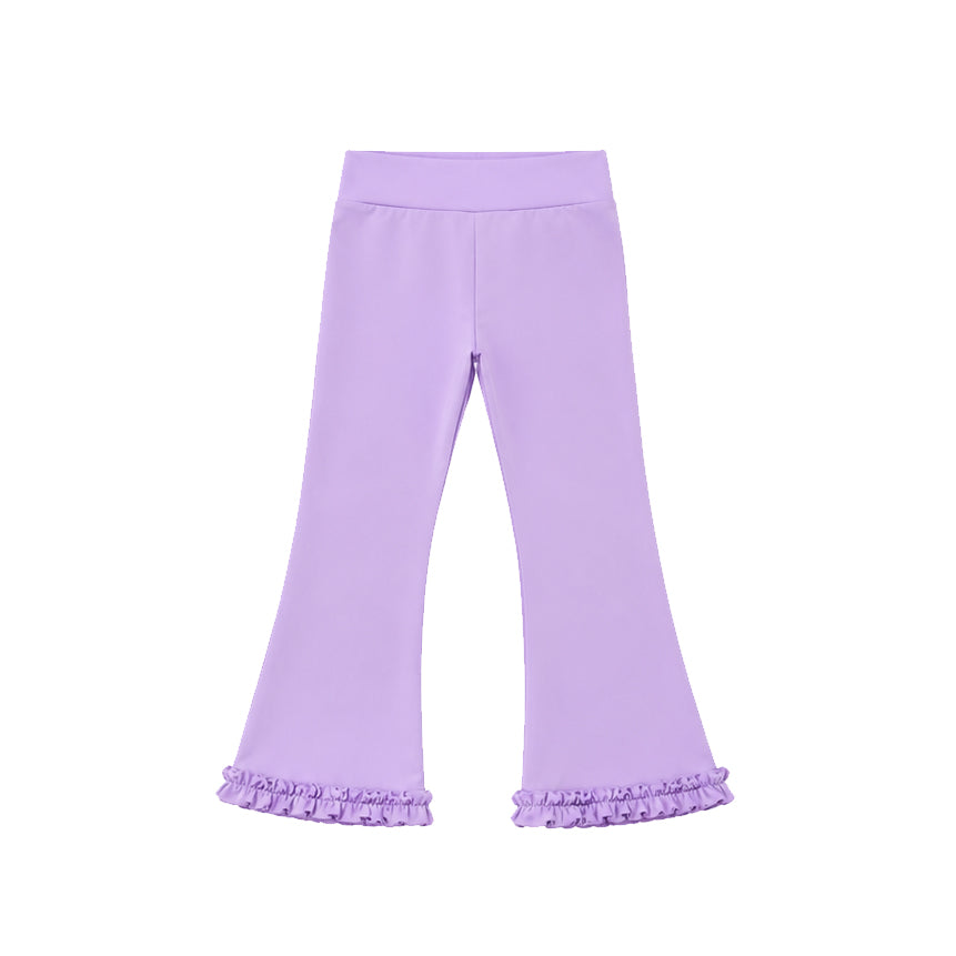 Girls lavender color yoga flare pants preorder
