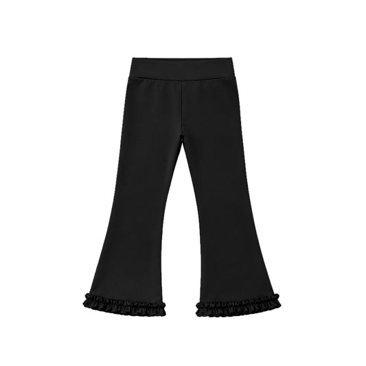 Girls black color yoga flare pants preorder
