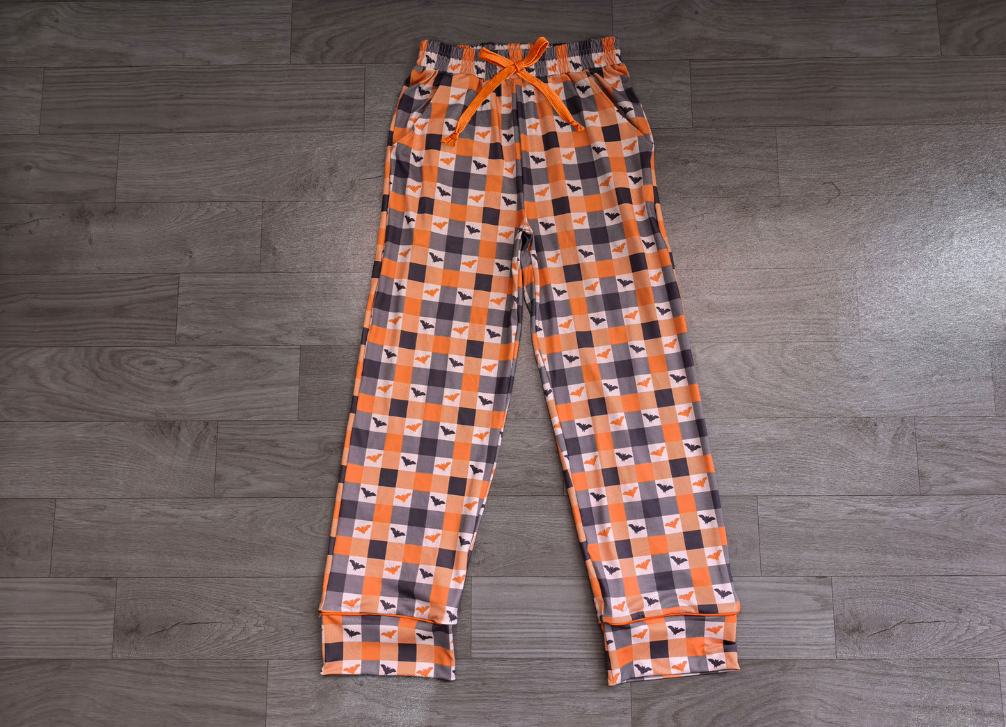 Adult women halloween bat print milk silk pants preorder