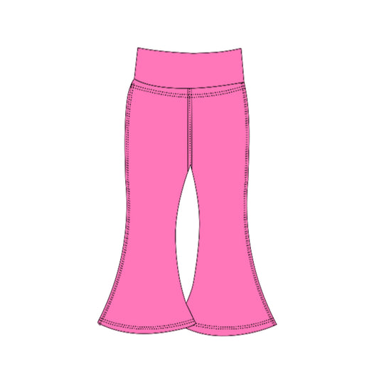 Girls pink color yoga flare pants preorder