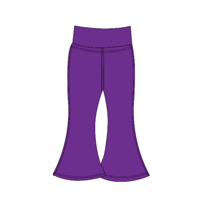 Girls purple color yoga flare pants preorder