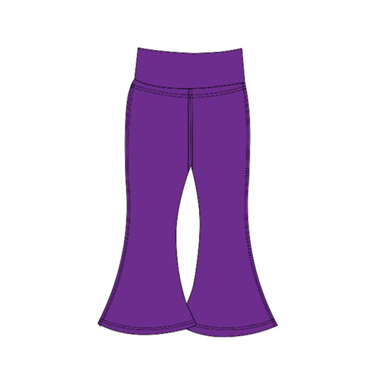 Girls purple color yoga flare pants preorder