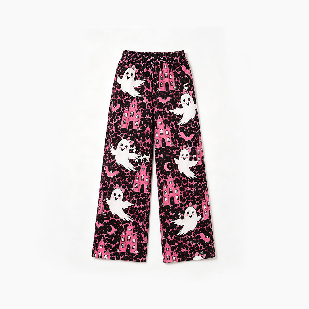 Halloween ghost print girls milk silk pants preorder