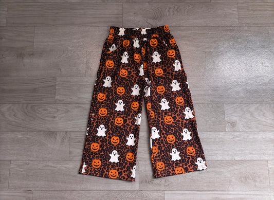 Halloween ghost pumpkin print girls milk silk pants preorder