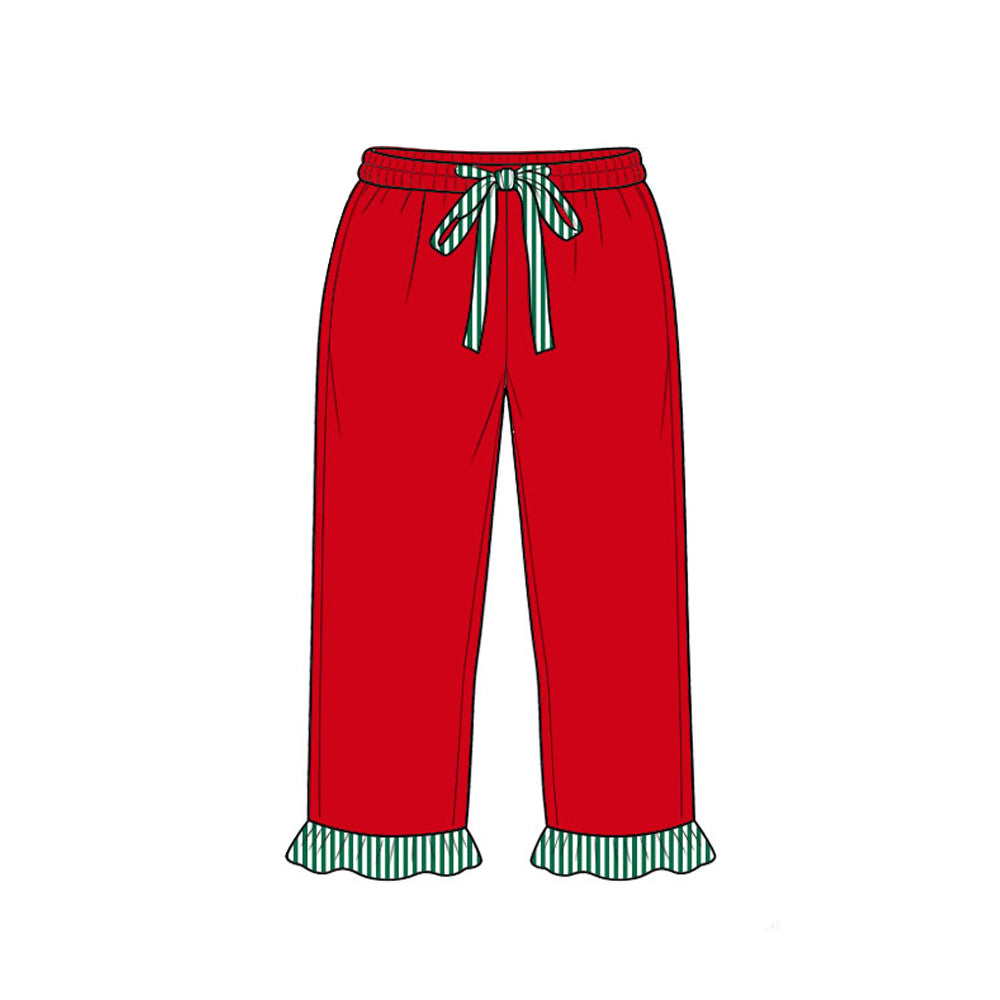 Red color red tie kids Christmas holiday pants preorder