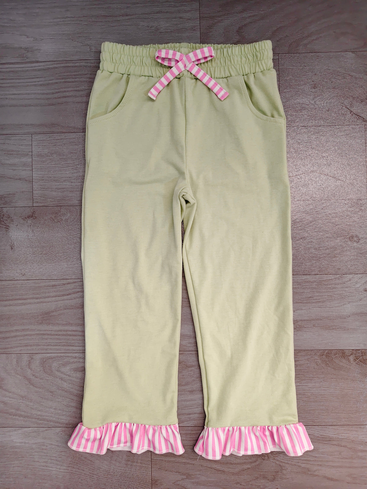 Pea Green color toddle baby girls  pants preorder
