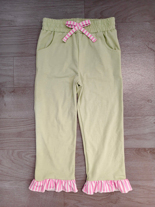 Pea Green color toddle baby girls  pants preorder