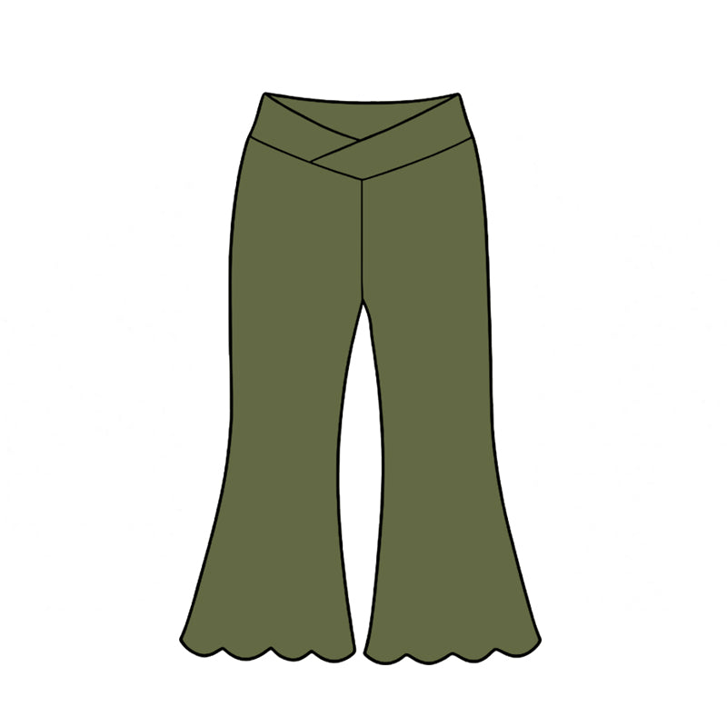 Green color baby girls yoga pants preorder