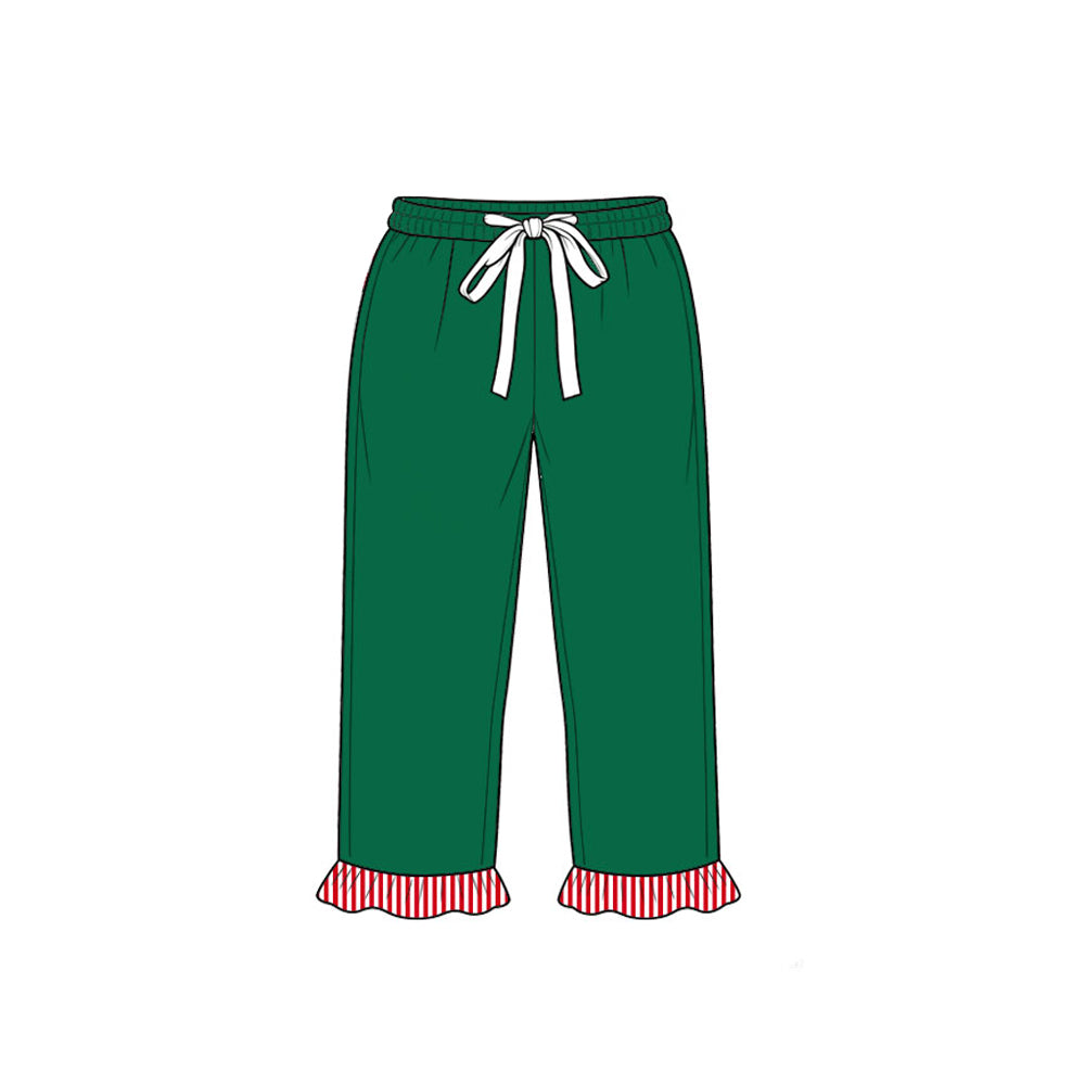 Green color kids Christmas holiday pants preorder