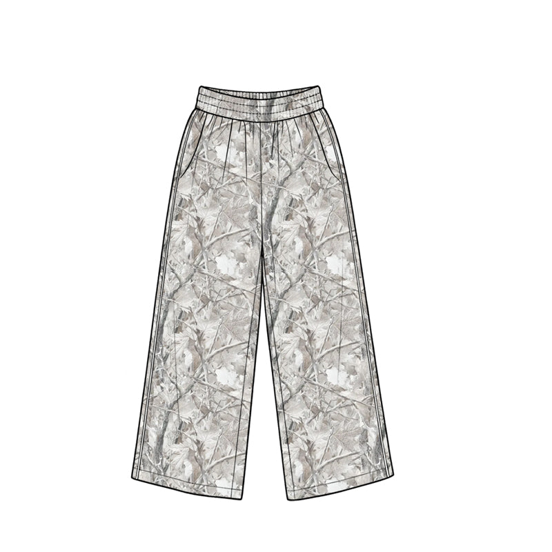 Grey Camo print kids milk silk leggings pants preorder