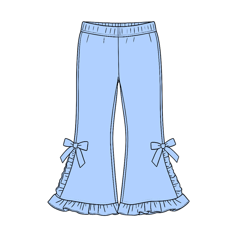 Blue color kids cotton leggings pants preorder