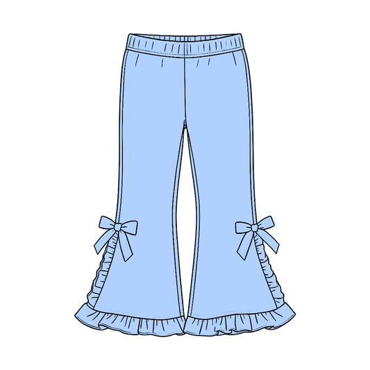Blue color kids cotton leggings pants preorder