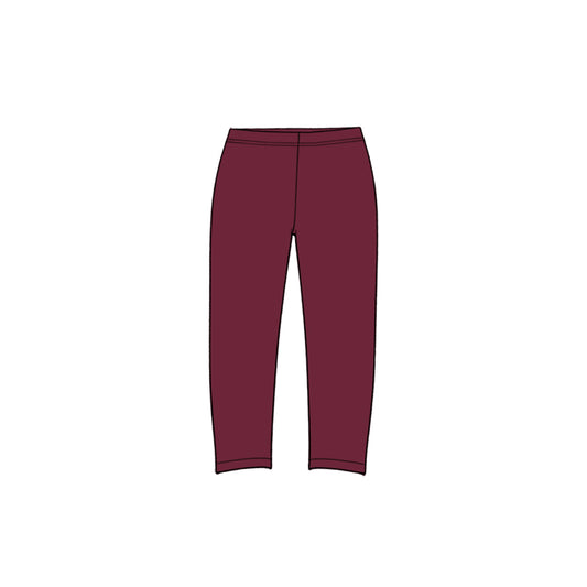 Maroon color baby girls yoga pants preorder