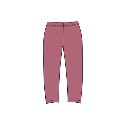 Dusty rose color baby girls yoga pants preorder