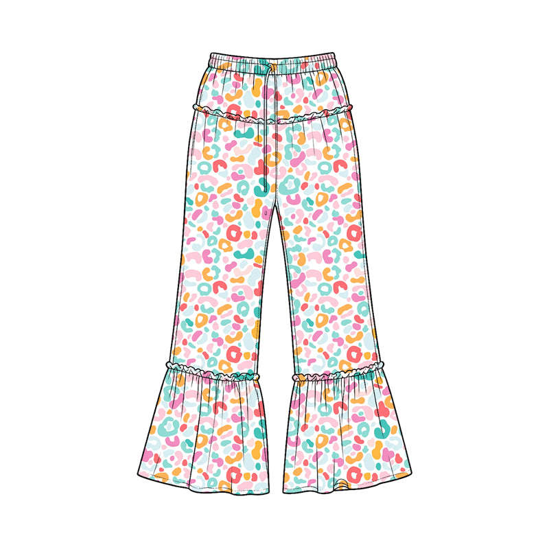 Leopard print kids milk silk pants preorder