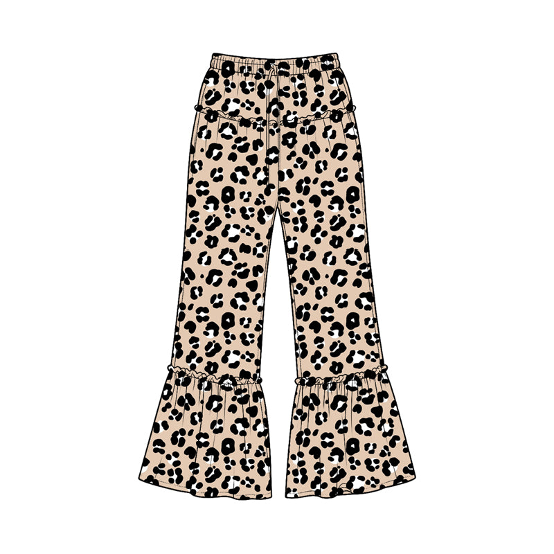 Leopard print kids milk silk pants preorder