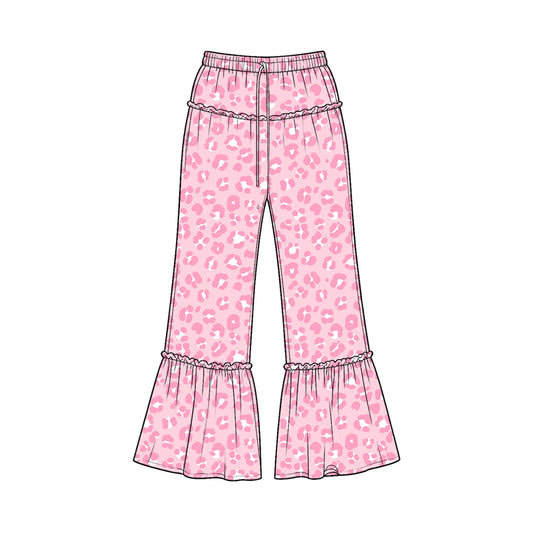 Leopard print kids milk silk pants preorder
