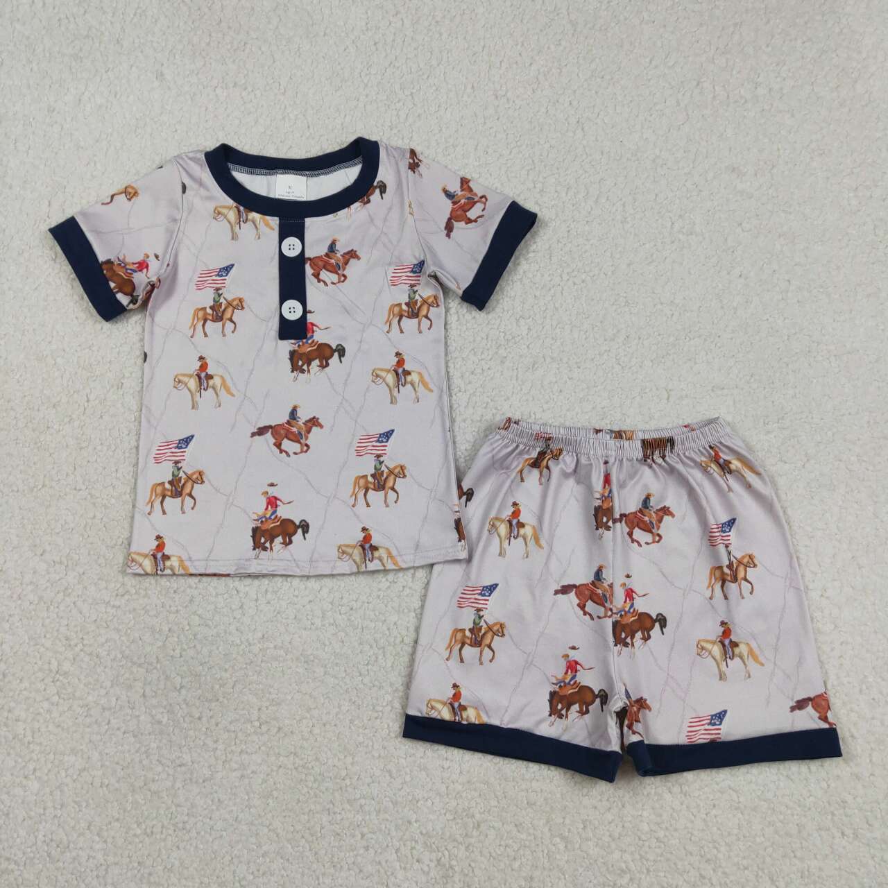 Toddle boy July 4th rodeo summer pajama set