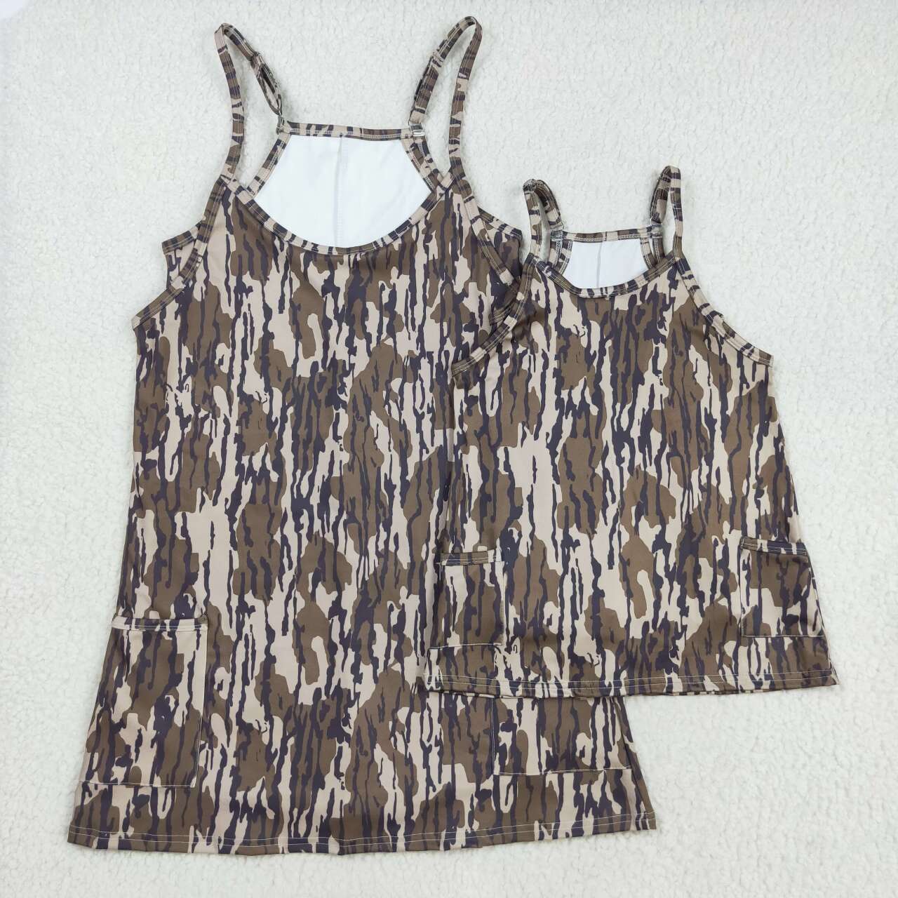 Mommy and me camouflage active wear athletic summer yoga skort dress