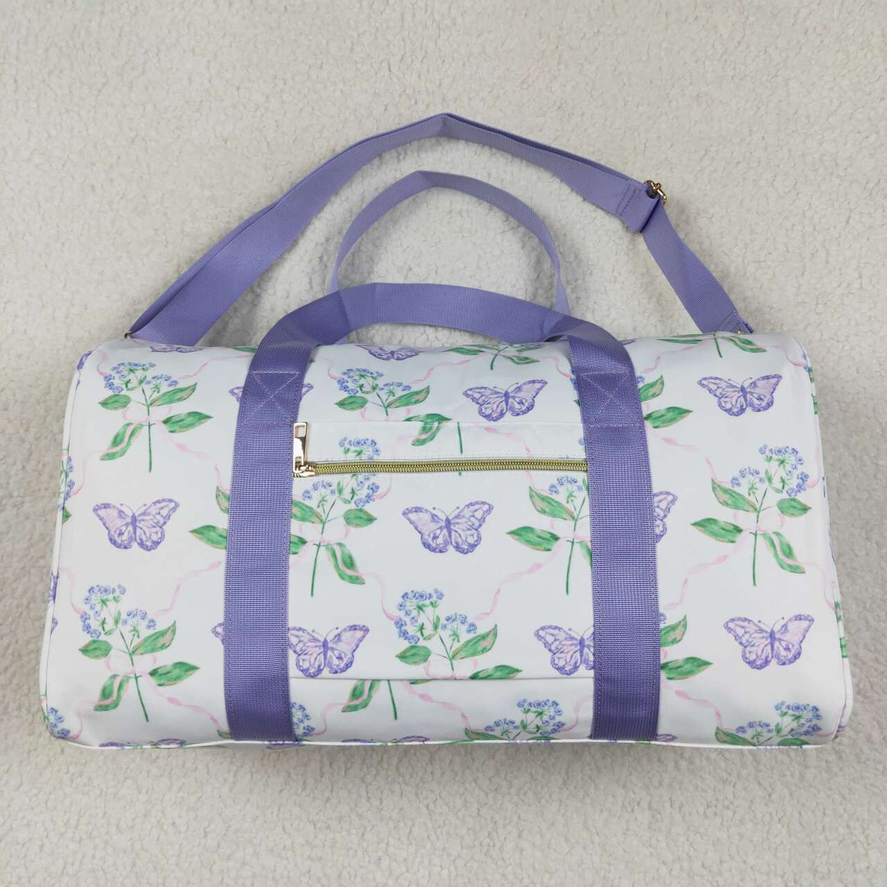 Butterfly design duffel bag sports bag
