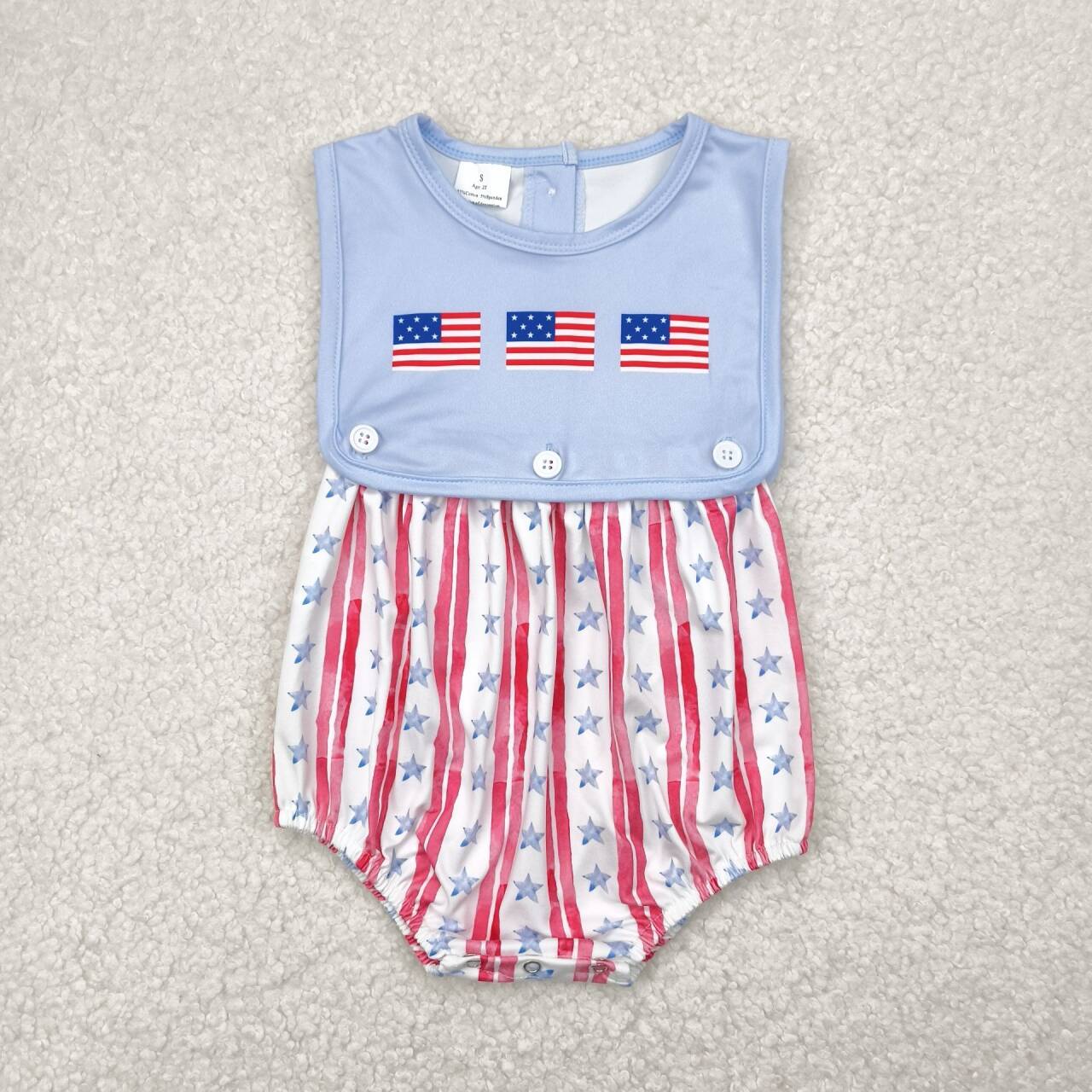 American flag summer romper