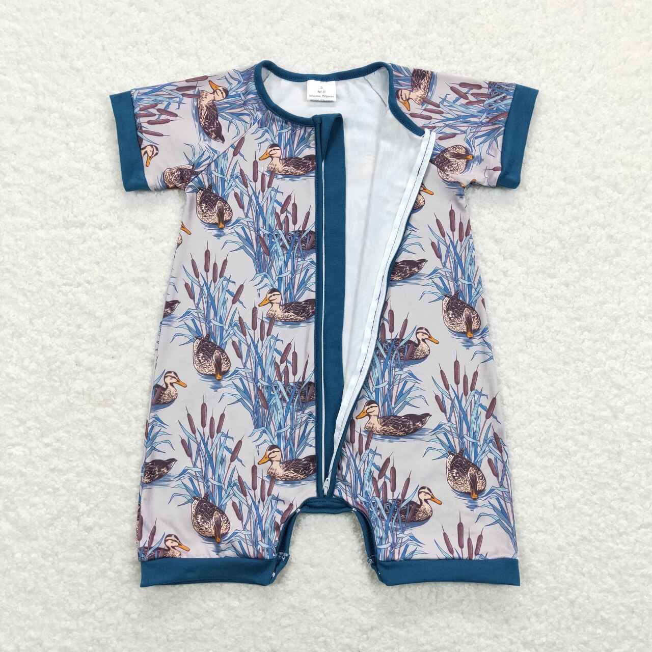 toddle baby boy mallard duck romper