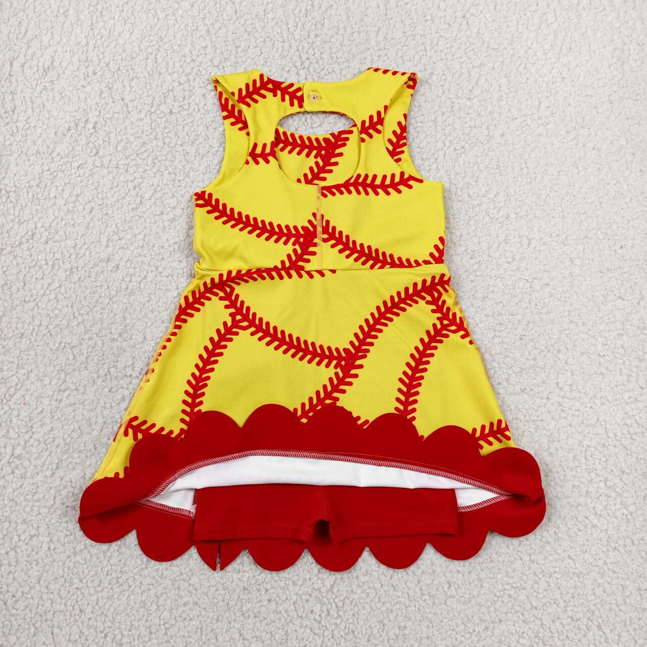 Softball design girls summer yoga dress