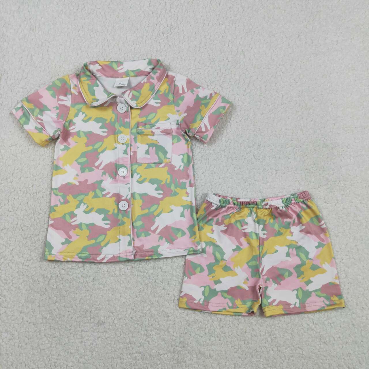 Easter Rabbit top matching shorts girls outfit
