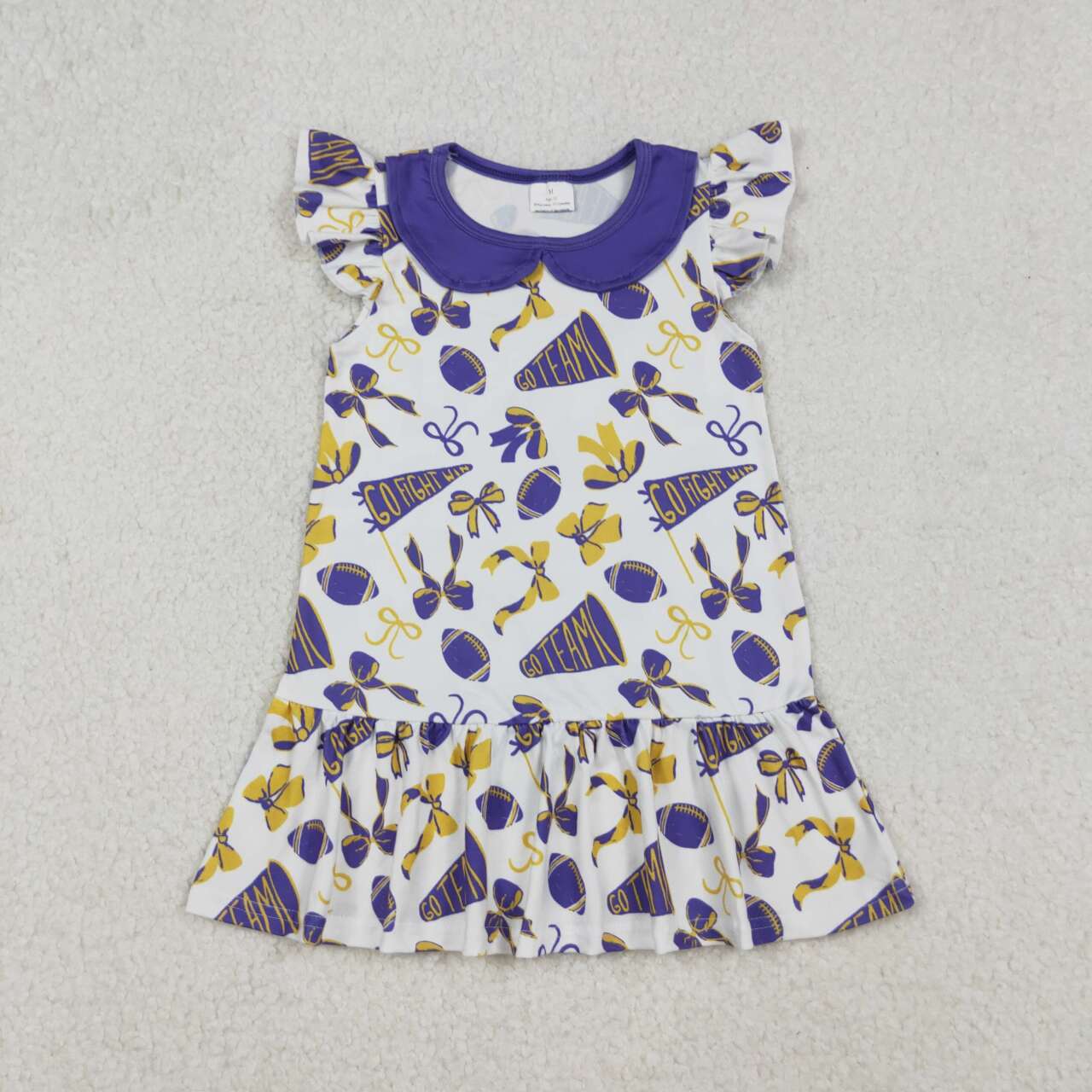 Toddle girls purple team design girls dress