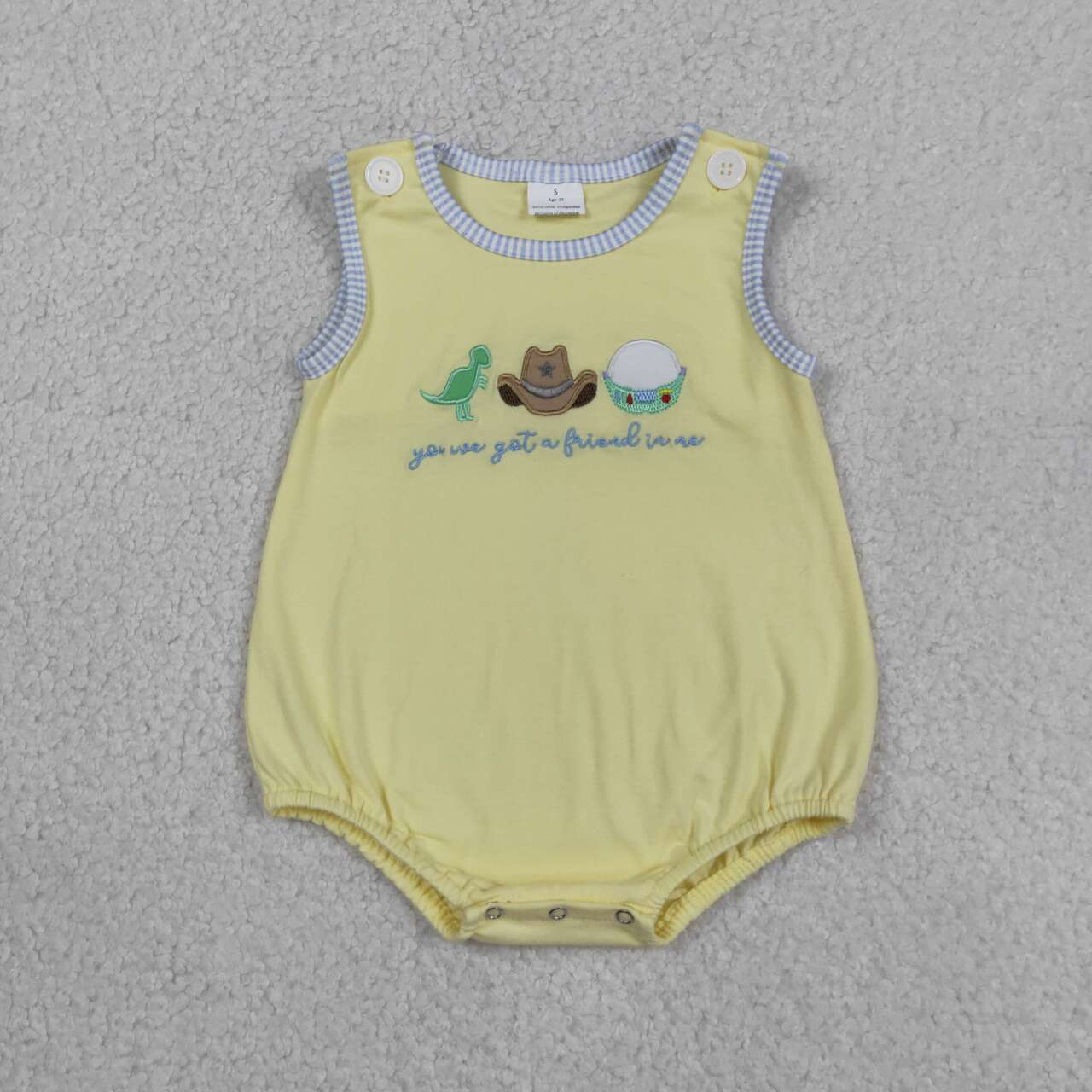 Embroidery Firend print toodle boy summer romper