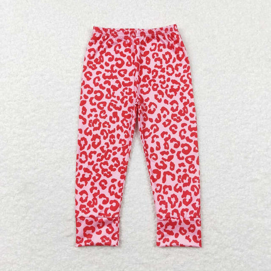 red leopard animal milk silk leggings