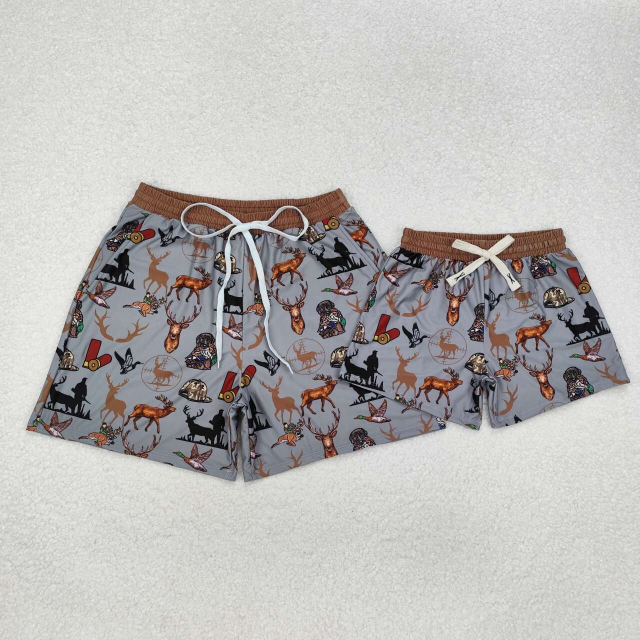 adult kids hunting season deer dog swimwear boy swim trunks