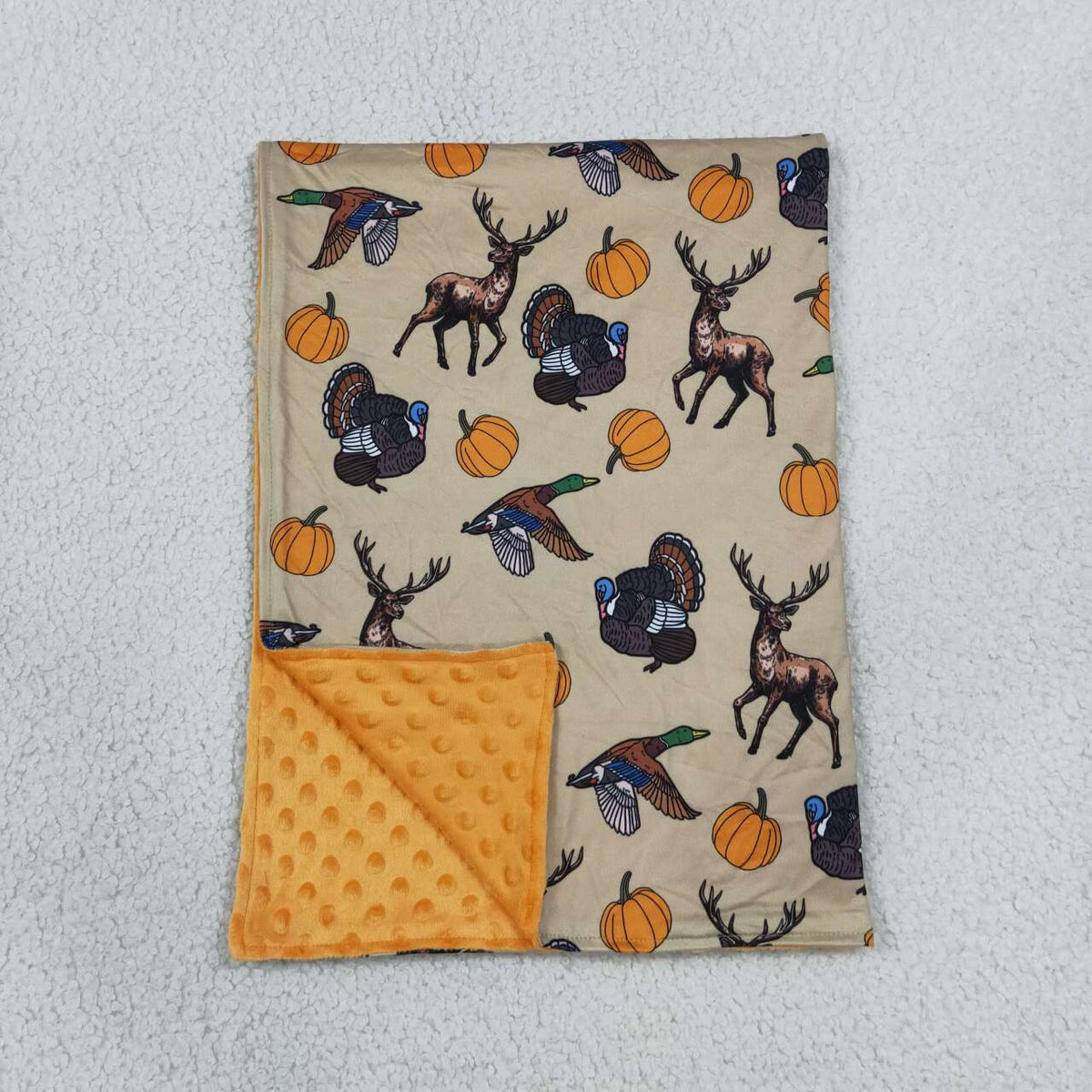 Toddle kids deer duck pumpkin design soft blanket