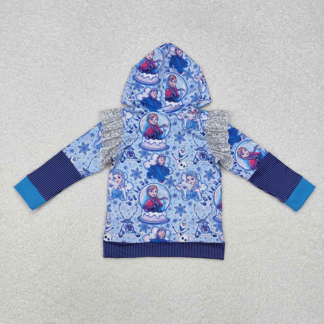 Baby Boy Blue Princess Long Sleeve Hoodie Top