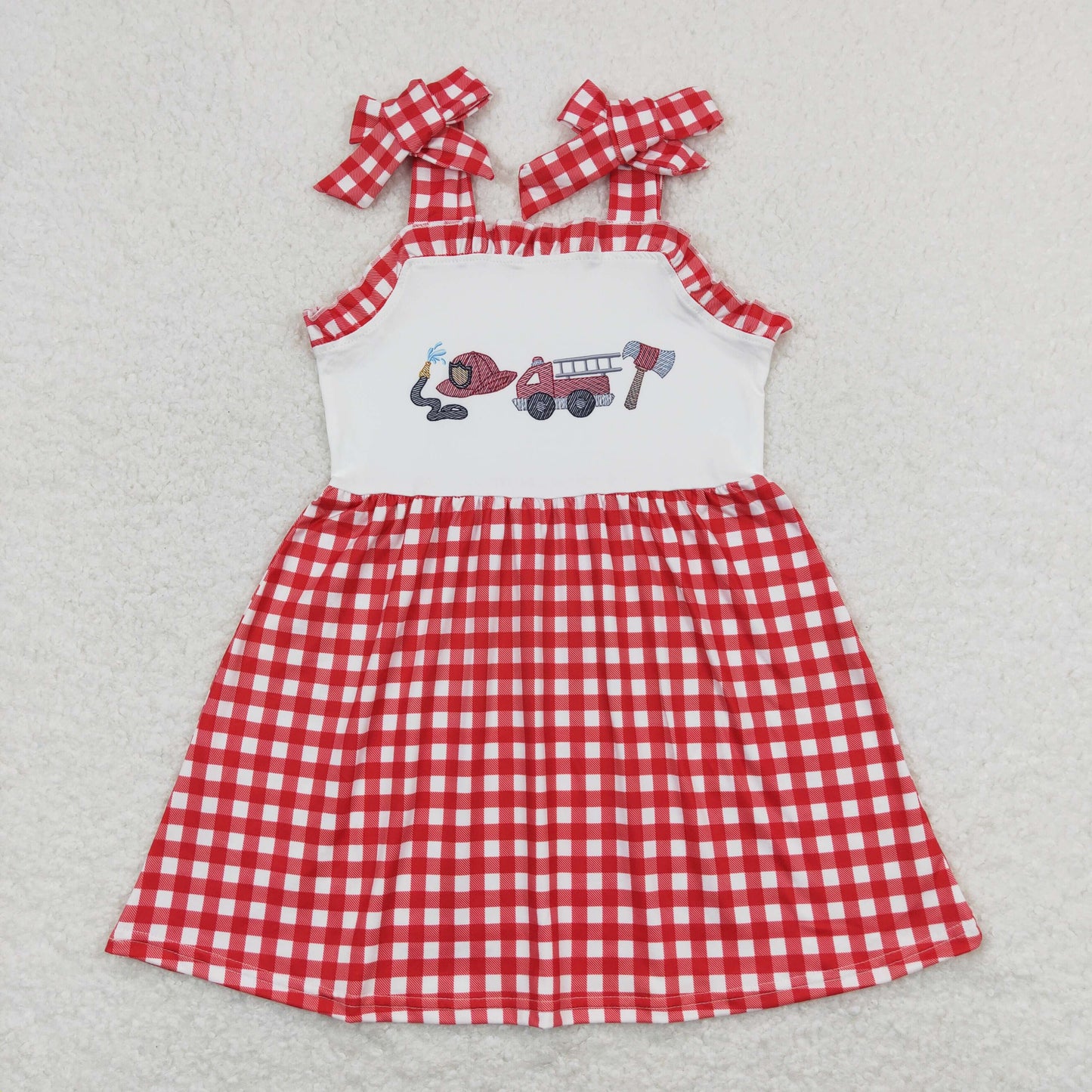 toddle girls construction strapes dress