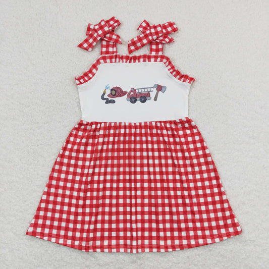 toddle girls construction strapes dress