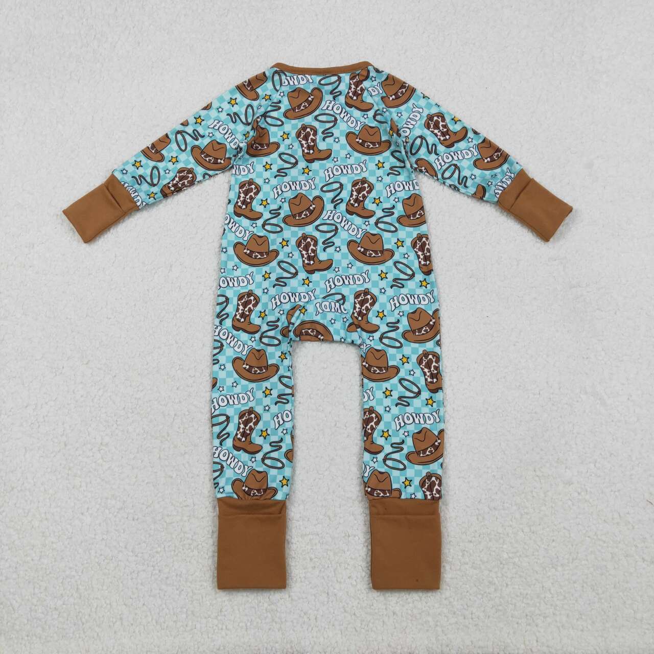 USA SHOP Western howdy design kids long sleeve romper
