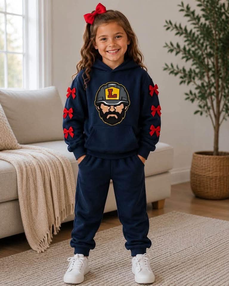 Toddle kids girl custom team hoodie top matching pants spring fall design outfit