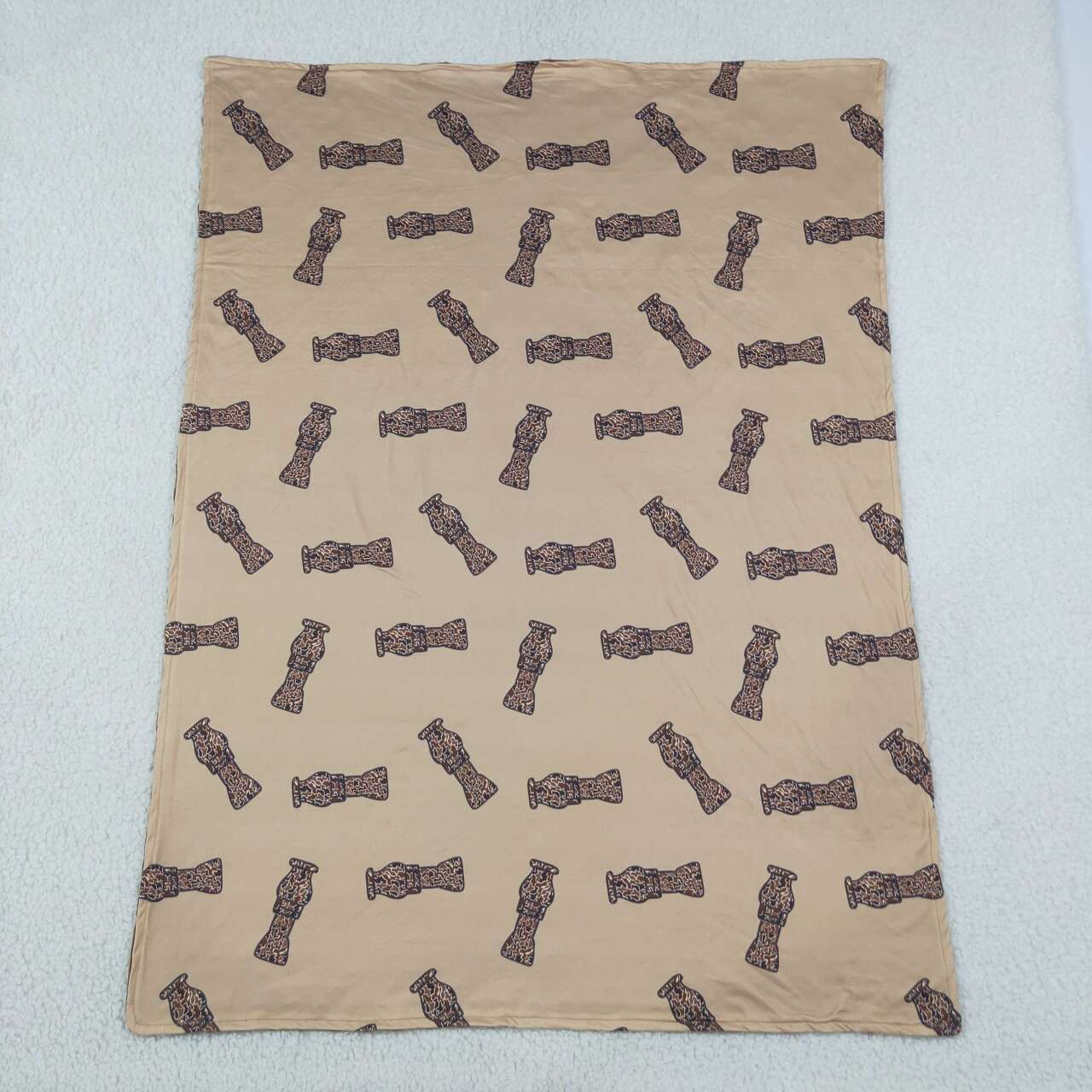 Toddle baby boy duck call brown blanket