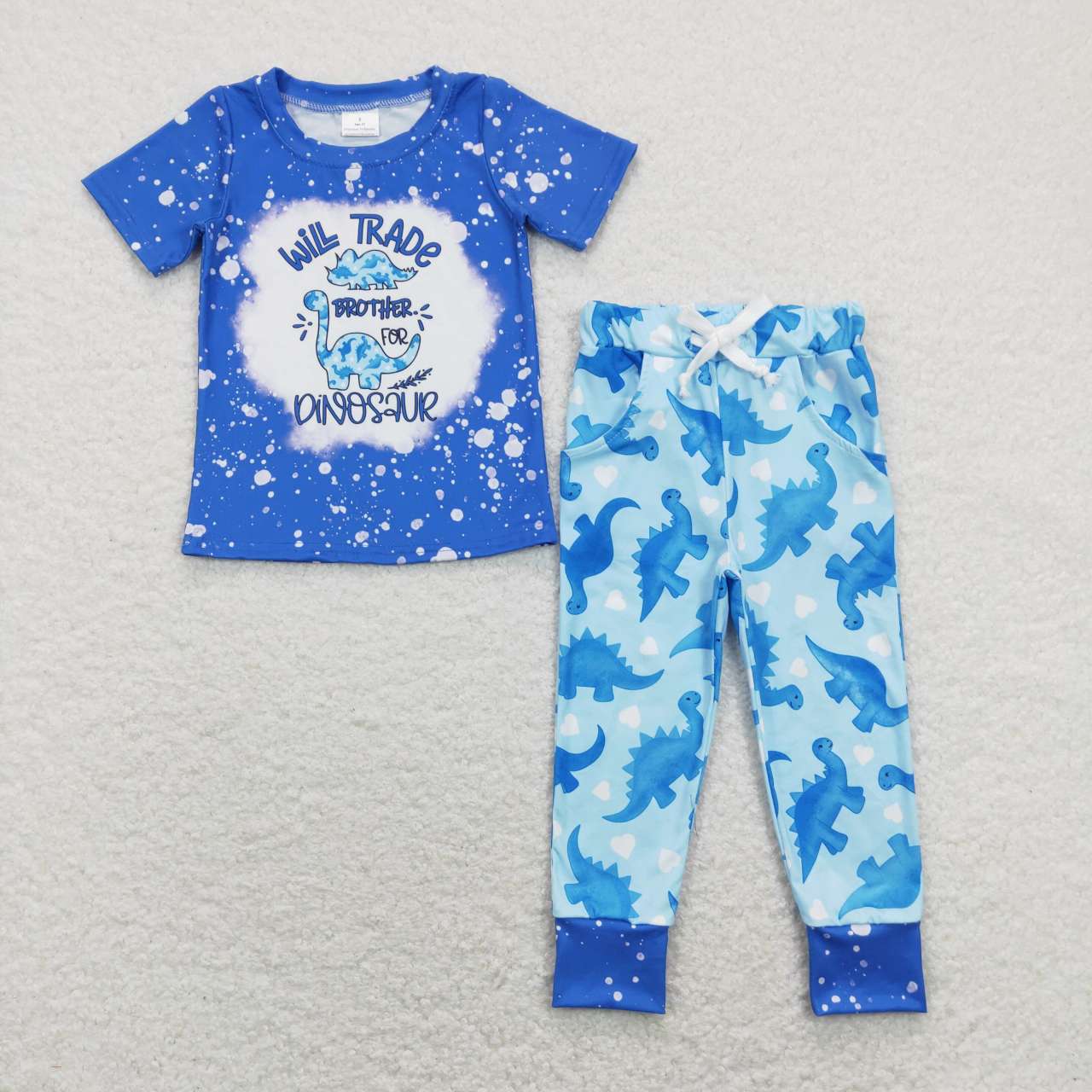 will trade brother dinosaur baby boy jogger set