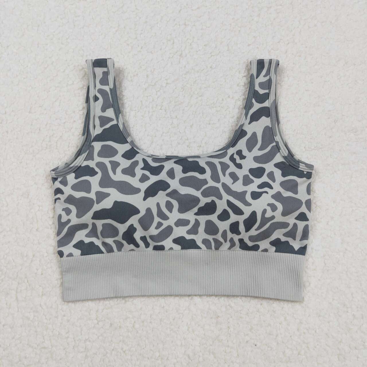 Adult women grey camo top