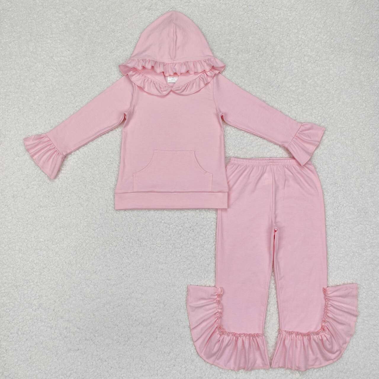 Toddle baby girls pink tunic top matching ruffle pants boutique fall winter clothes